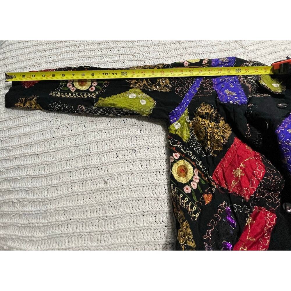 Vtg Chico's Design Patchwork Lightweight Jacket A… - image 4